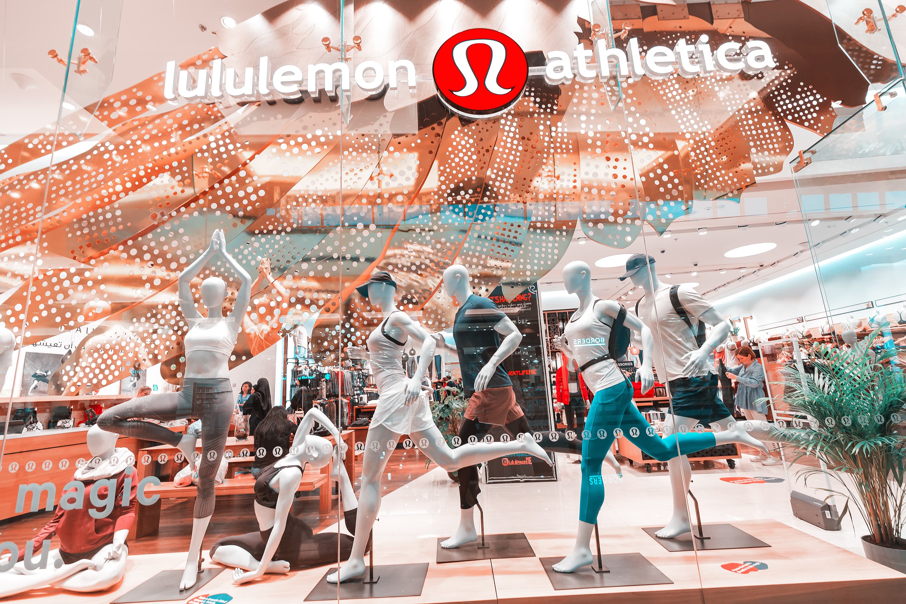 Lululemon store window display 