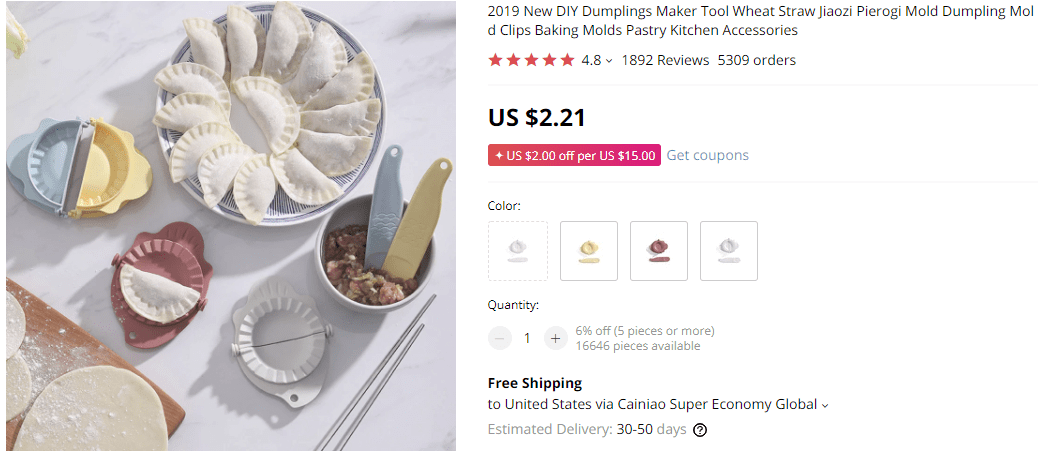 Dropship kitchen products dumpling mold