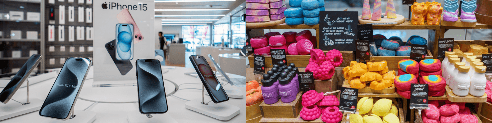 apple and lush cosmetics brand stories