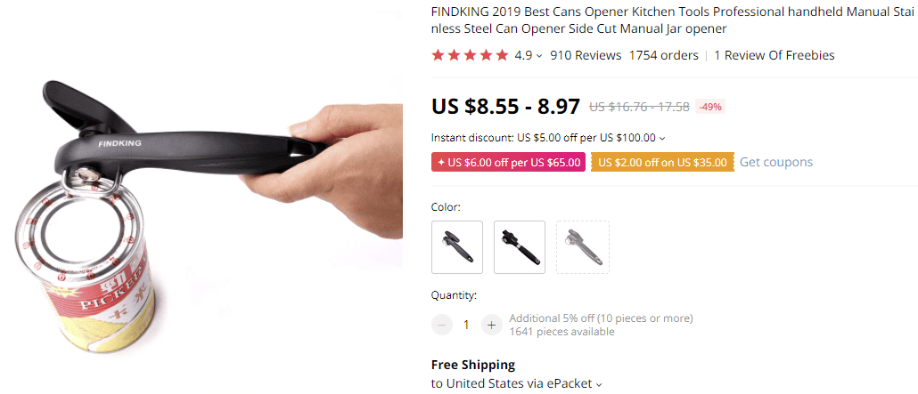 Dropship kitchen products can opener