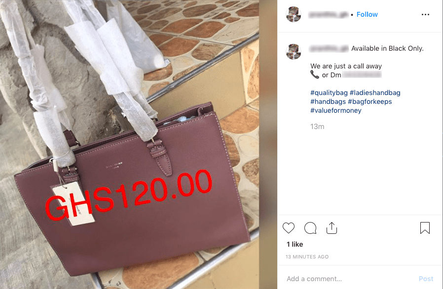 a picture showing how not to promote your products on Instagram