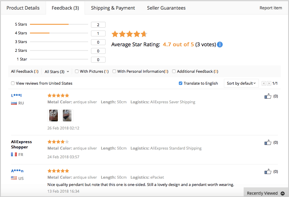 a picture proving that relevant reviews for products to dropship are important