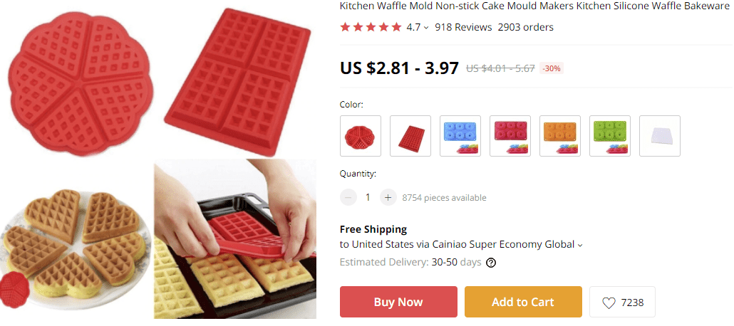 Dropship kitchen products waffle molds
